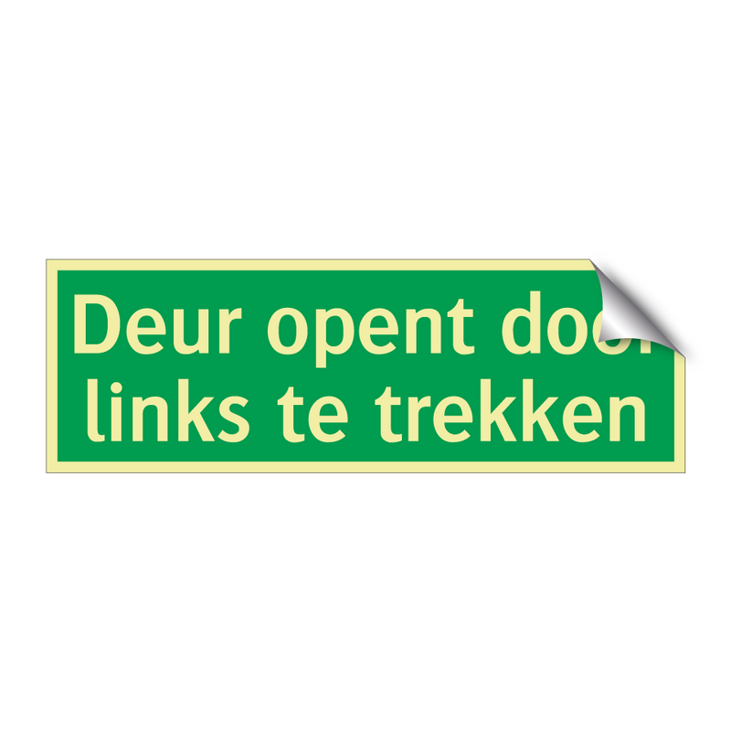 Deur opent door links te trekken