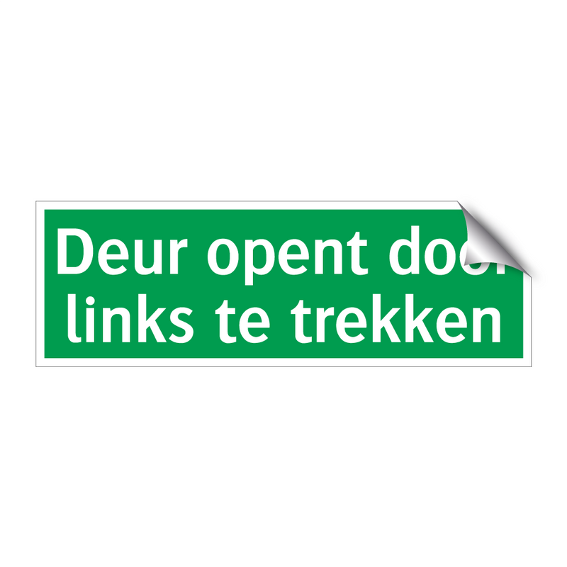 Deur opent door links te trekken