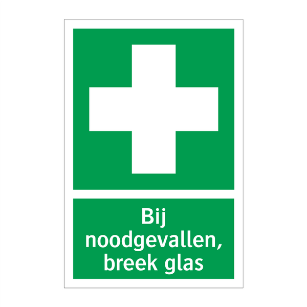 Bij noodgevallen, breek glas & Bij noodgevallen, breek glas & Bij noodgevallen, breek glas