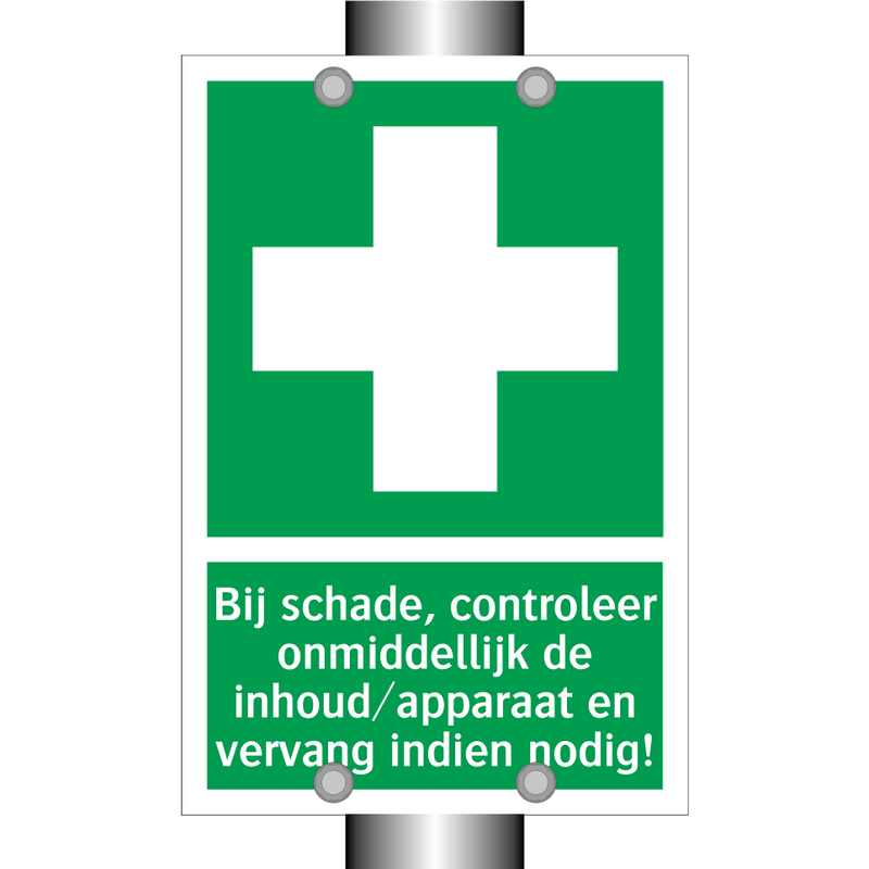 Bij schade, controleer onmiddellijk de inhoud/apparaat en vervang indien nodig!