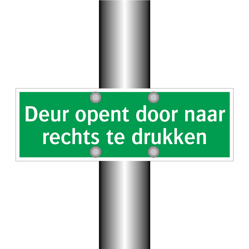 Deur opent door naar rechts te drukken