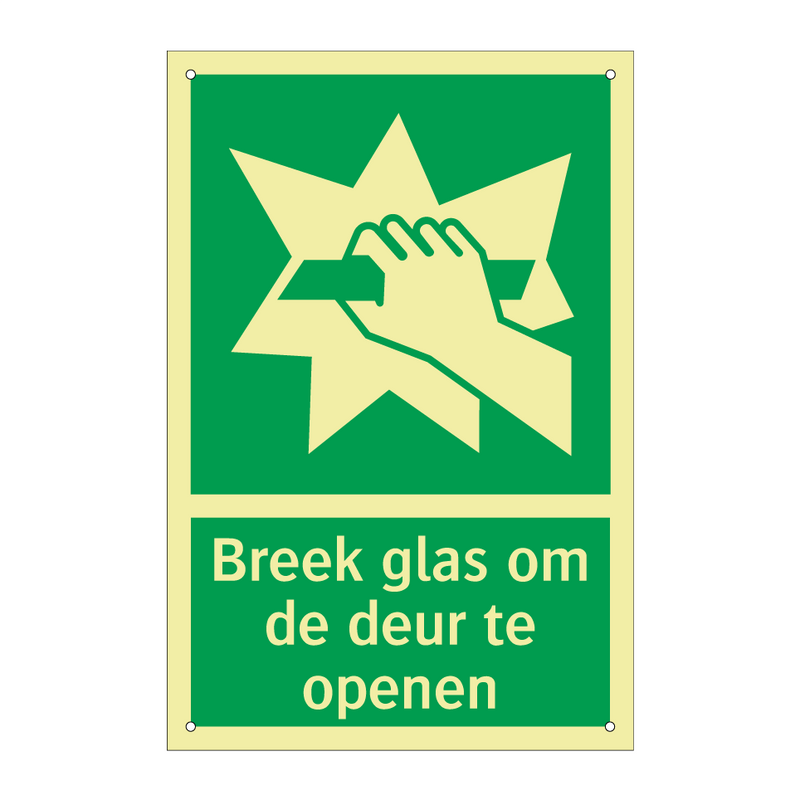 Breek glas om de deur te openen & Breek glas om de deur te openen & Breek glas om de deur te openen