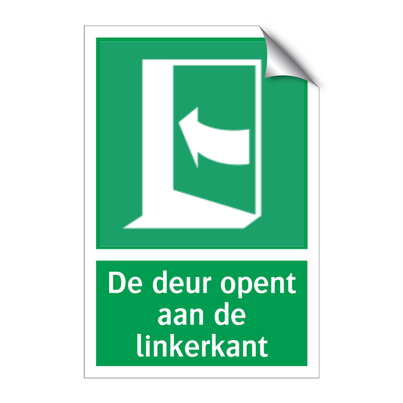 De deur opent aan de linkerkant & De deur opent aan de linkerkant & De deur opent aan de linkerkant