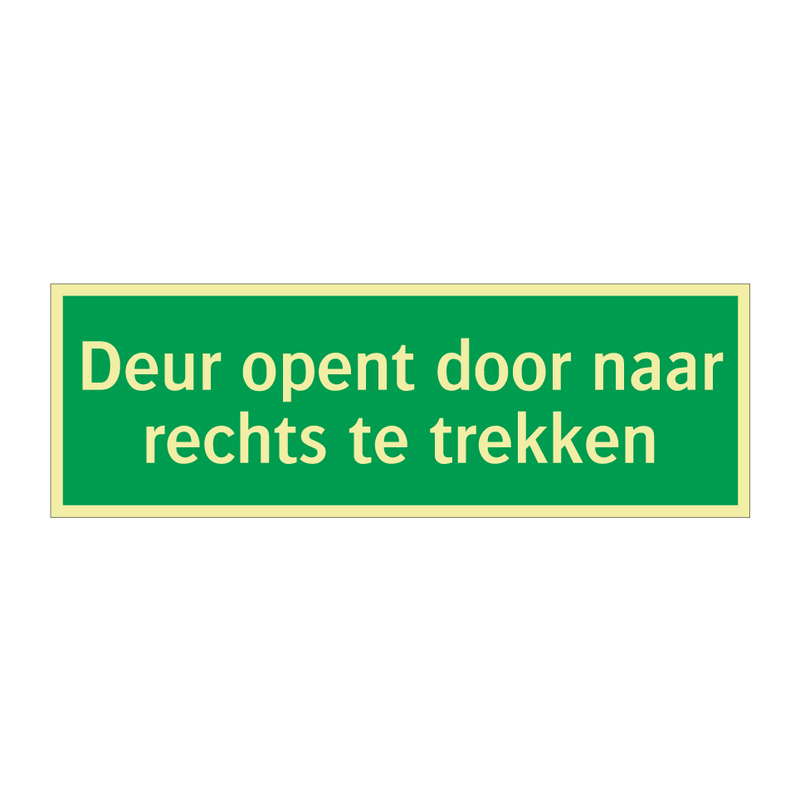 Deur opent door naar rechts te trekken