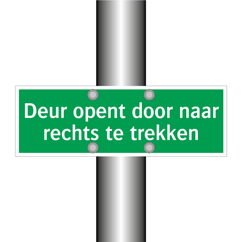 Deur opent door naar rechts te trekken