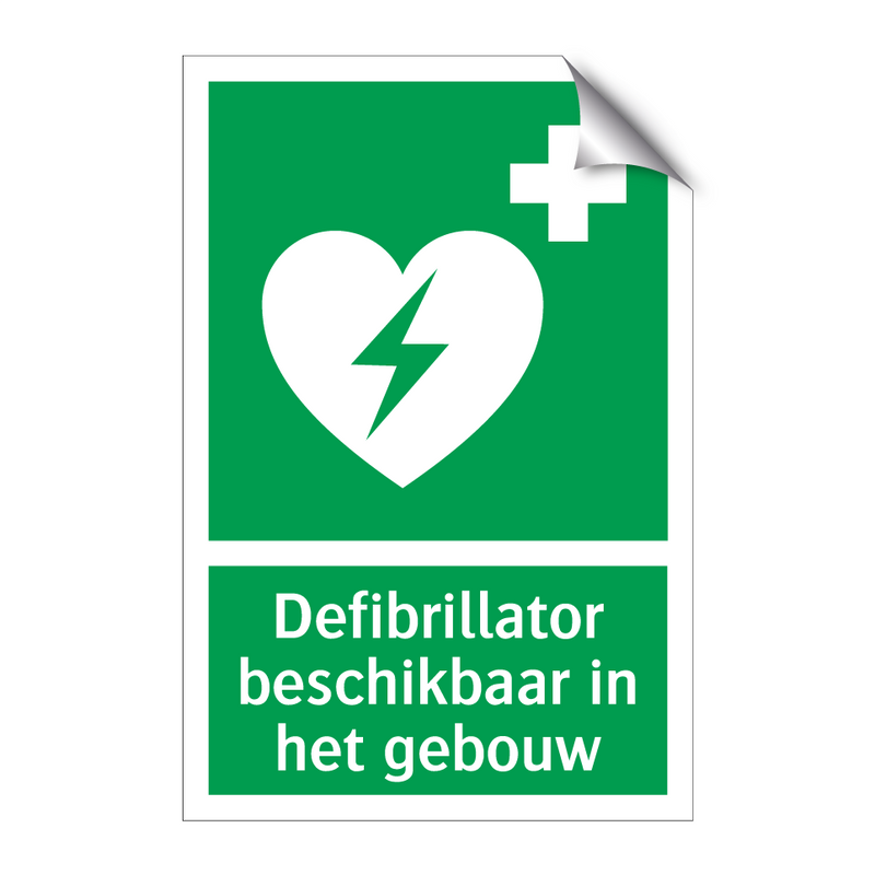 Defibrillator beschikbaar in het gebouw & Defibrillator beschikbaar in het gebouw