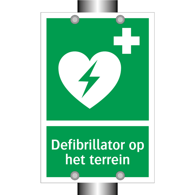 Defibrillator op het terrein & Defibrillator op het terrein & Defibrillator op het terrein