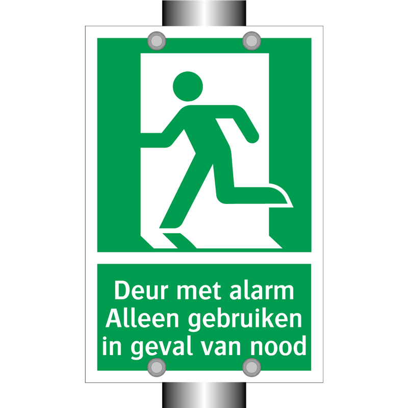 Deur met alarm Alleen gebruiken in geval van nood