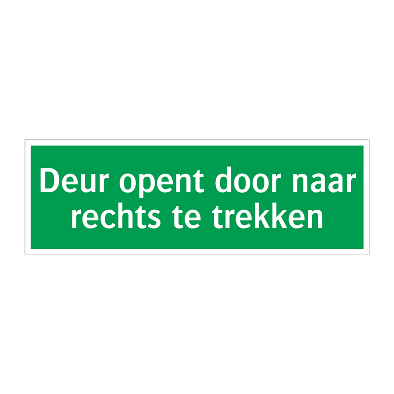 Deur opent door naar rechts te trekken