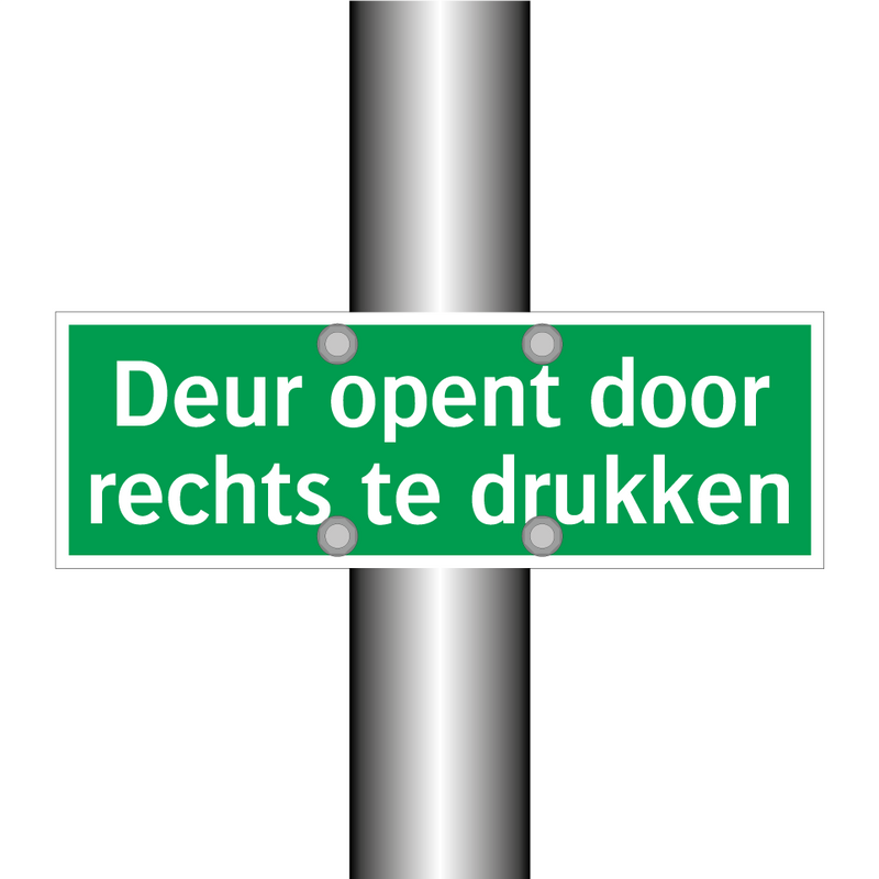 Deur opent door rechts te drukken