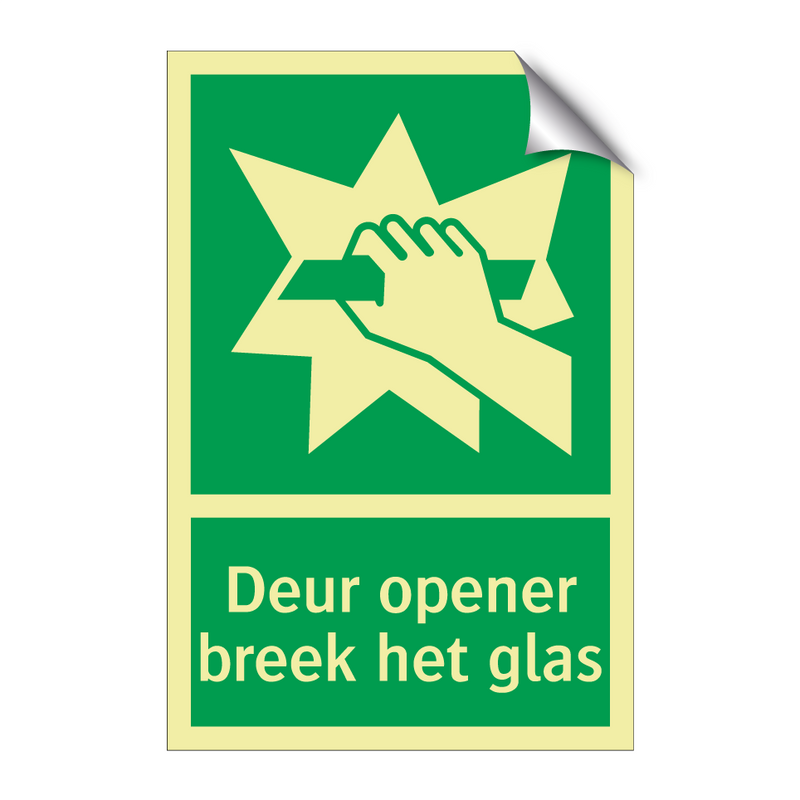 Deur opener breek het glas & Deur opener breek het glas & Deur opener breek het glas