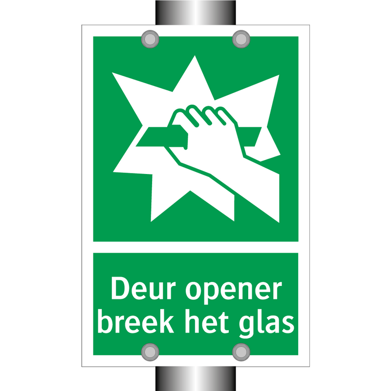 Deur opener breek het glas & Deur opener breek het glas & Deur opener breek het glas