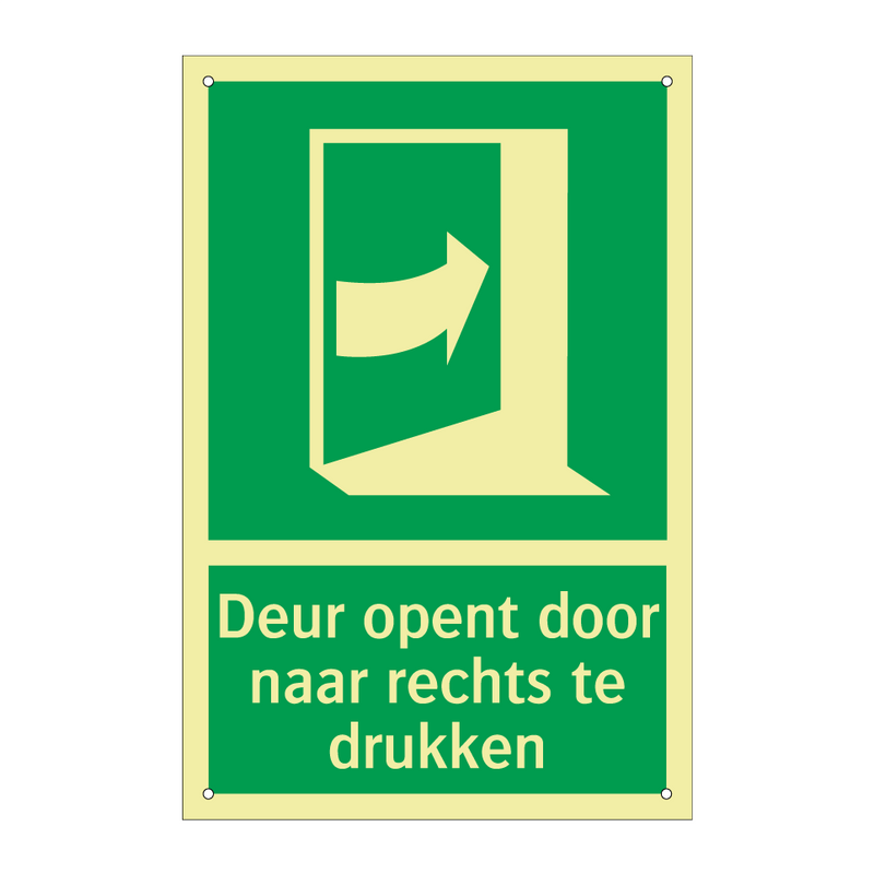 Deur opent door naar rechts te drukken & Deur opent door naar rechts te drukken