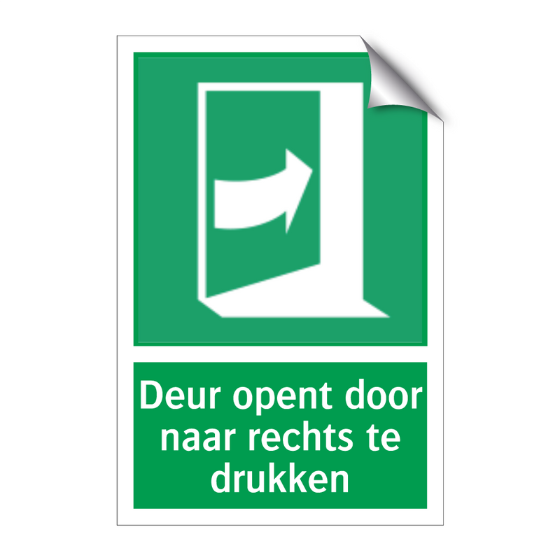 Deur opent door naar rechts te drukken & Deur opent door naar rechts te drukken