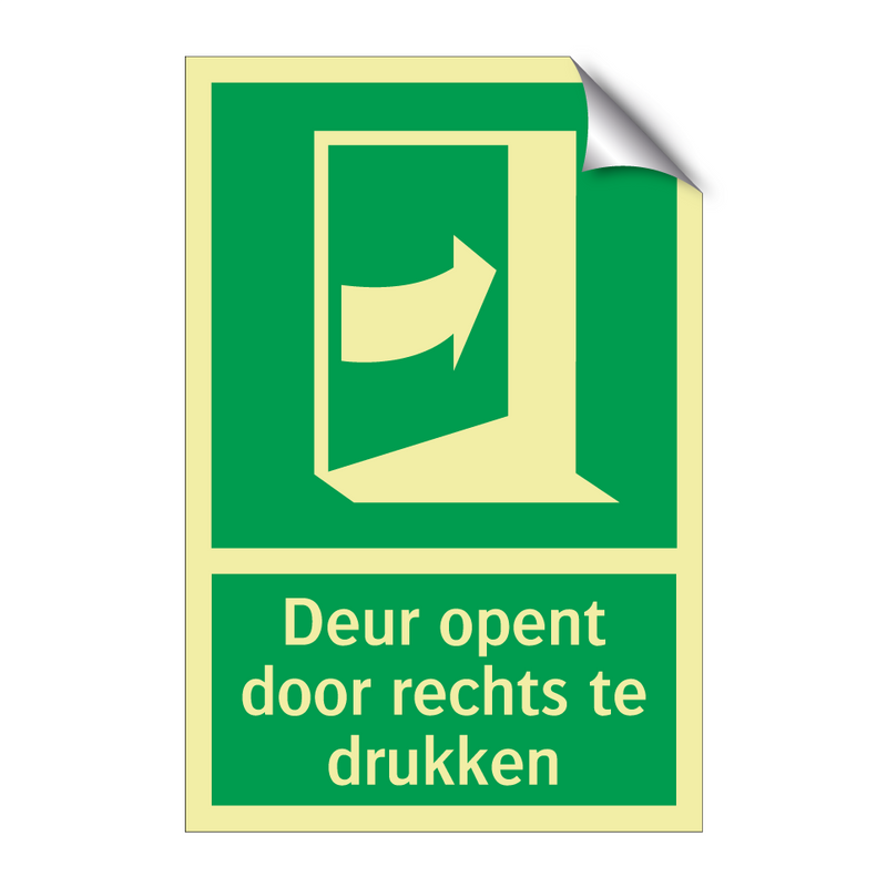 Deur opent door rechts te drukken & Deur opent door rechts te drukken