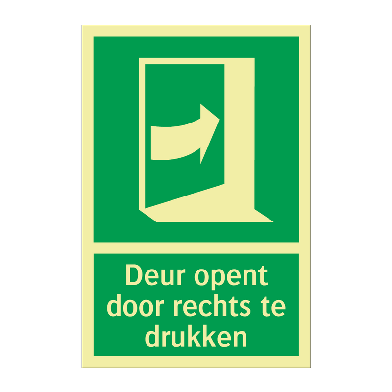 Deur opent door rechts te drukken & Deur opent door rechts te drukken