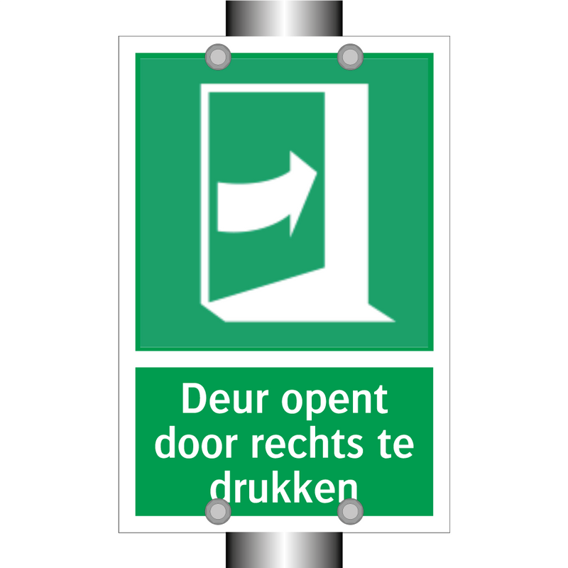 Deur opent door rechts te drukken & Deur opent door rechts te drukken