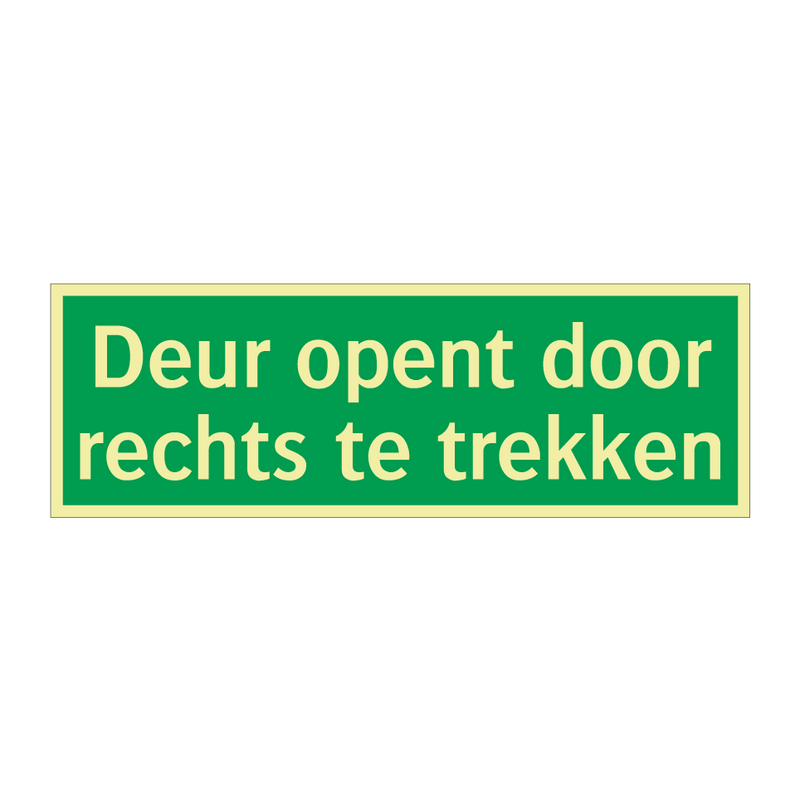 Deur opent door rechts te trekken