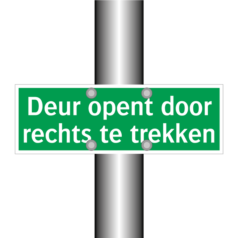 Deur opent door rechts te trekken