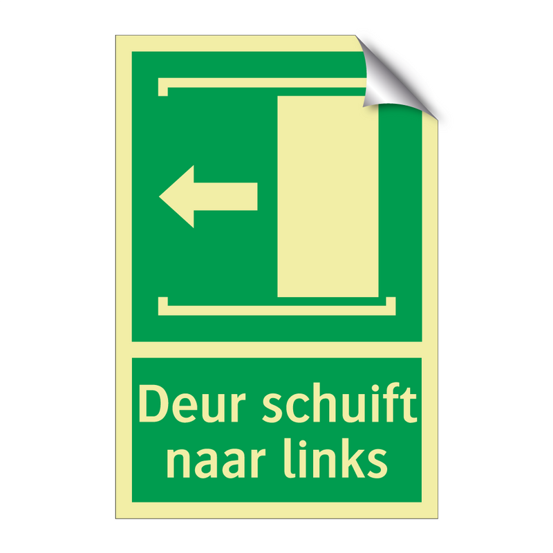 Deur schuift naar links & Deur schuift naar links & Deur schuift naar links