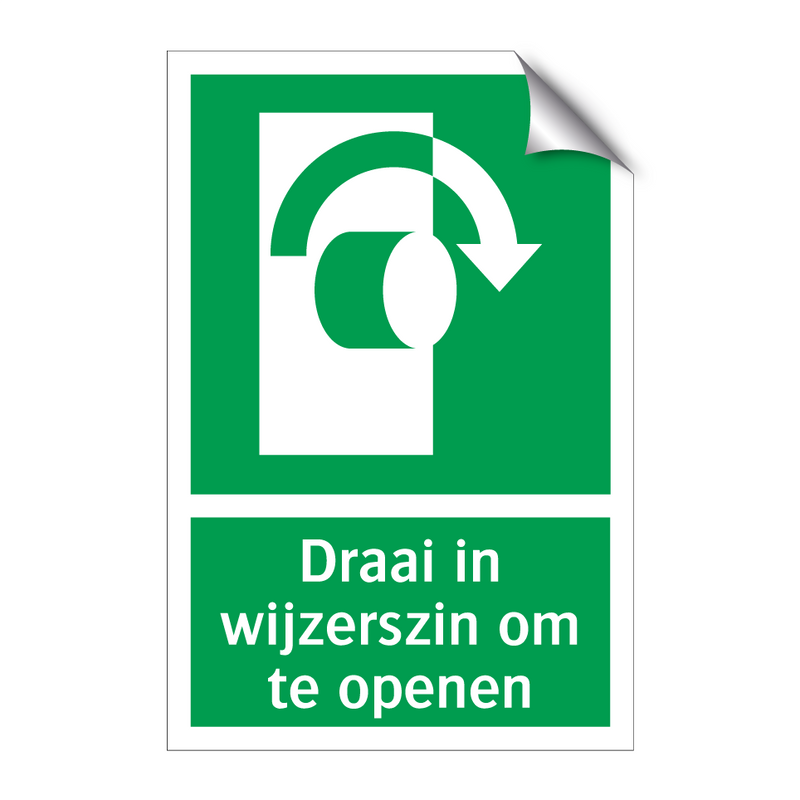 Draai in wijzerszin om te openen & Draai in wijzerszin om te openen