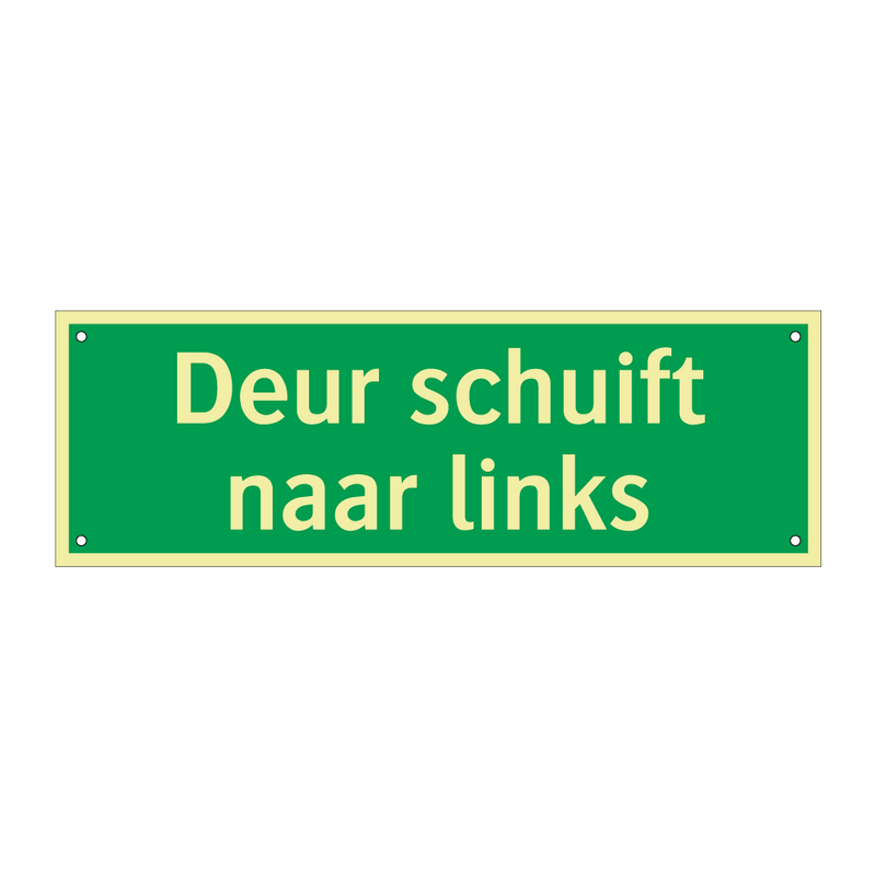 Deur schuift naar links