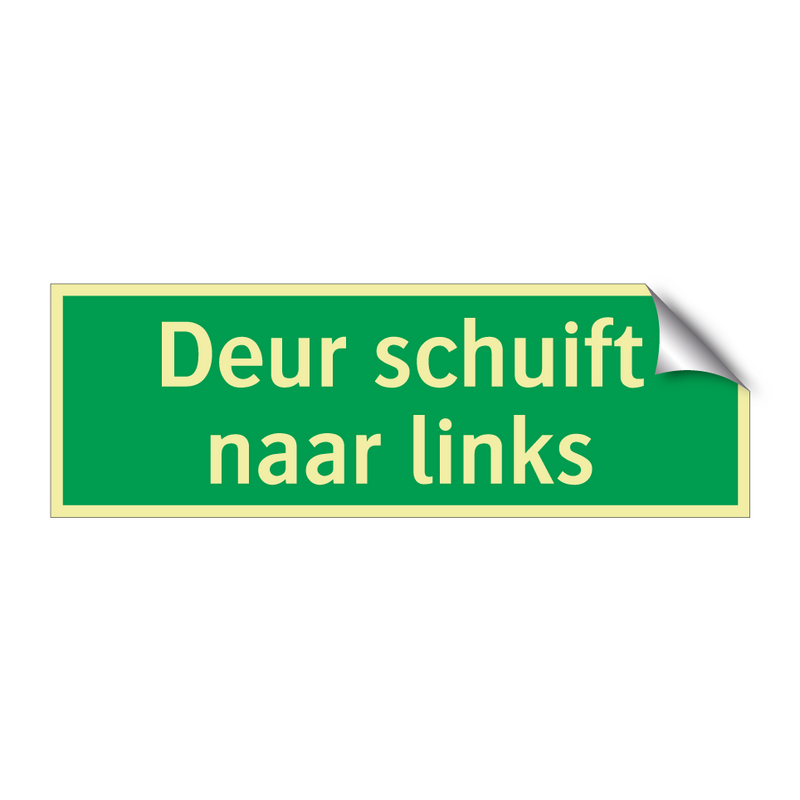 Deur schuift naar links