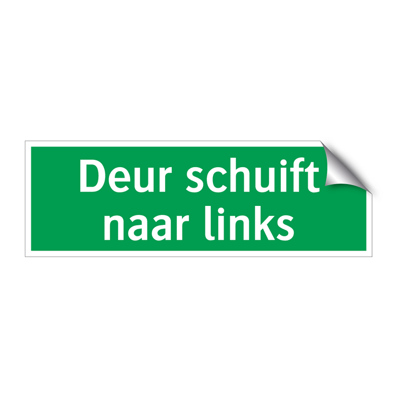 Deur schuift naar links