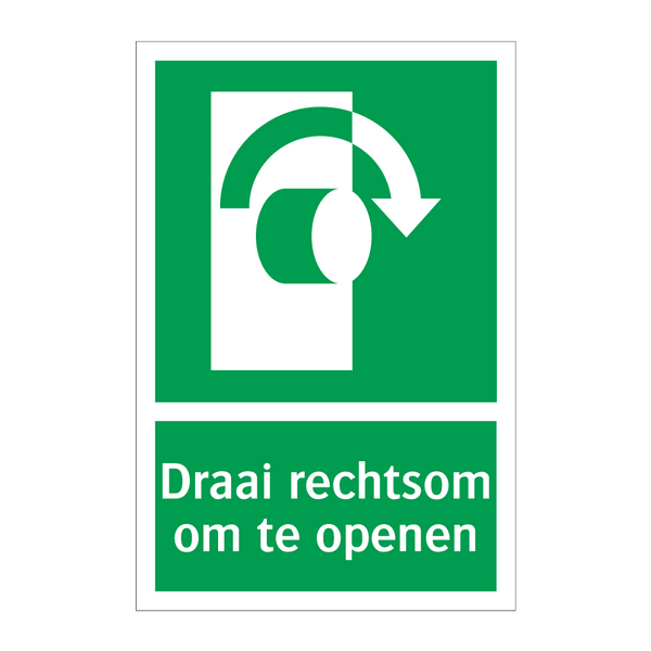 Draai rechtsom om te openen & Draai rechtsom om te openen & Draai rechtsom om te openen