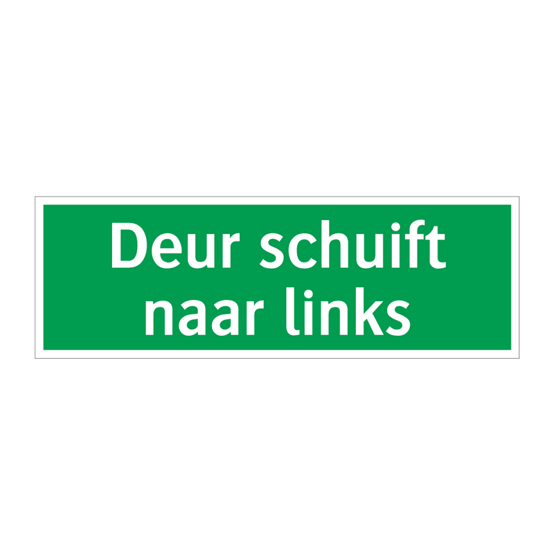 Deur schuift naar links