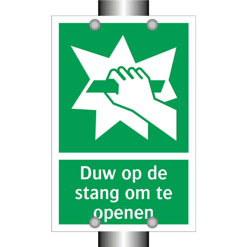 Duw op de stang om te openen & Duw op de stang om te openen & Duw op de stang om te openen