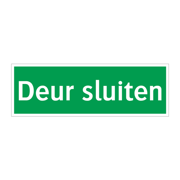 Deur sluiten