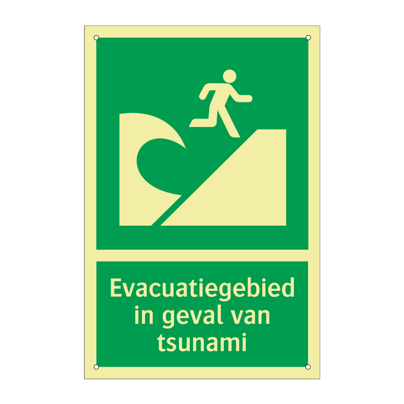 Evacuatiegebied in geval van tsunami & Evacuatiegebied in geval van tsunami