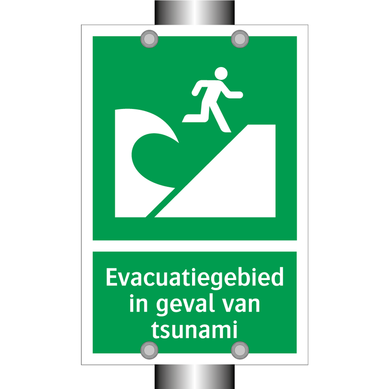 Evacuatiegebied in geval van tsunami & Evacuatiegebied in geval van tsunami