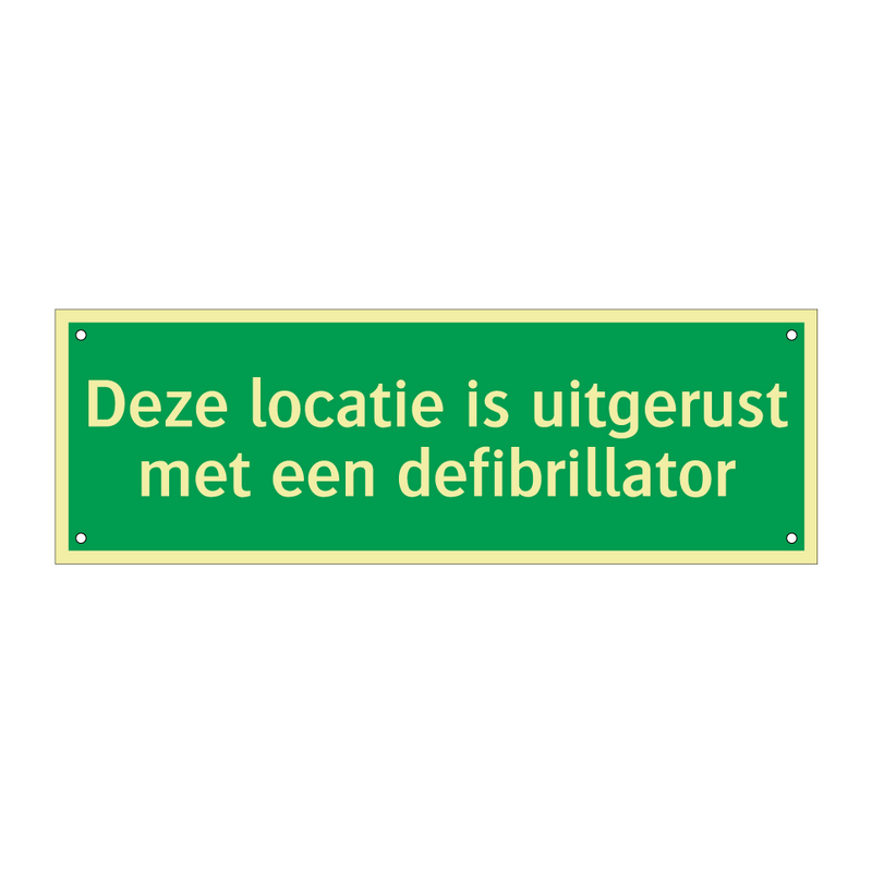 Deze locatie is uitgerust met een defibrillator