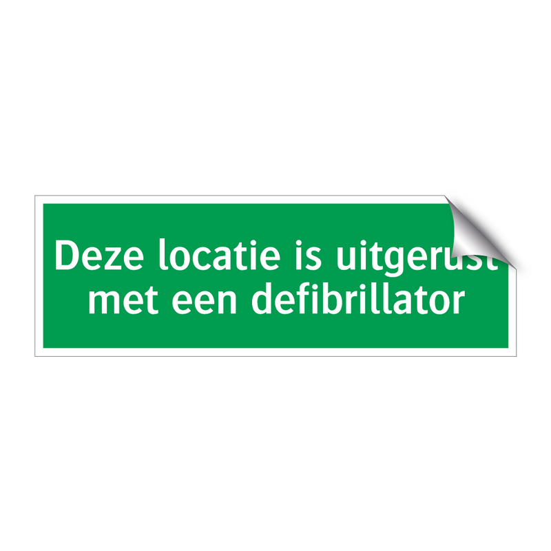 Deze locatie is uitgerust met een defibrillator