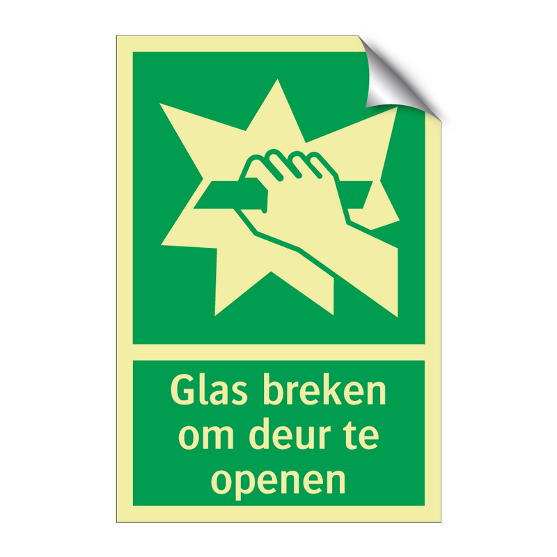 Glas breken om deur te openen & Glas breken om deur te openen & Glas breken om deur te openen