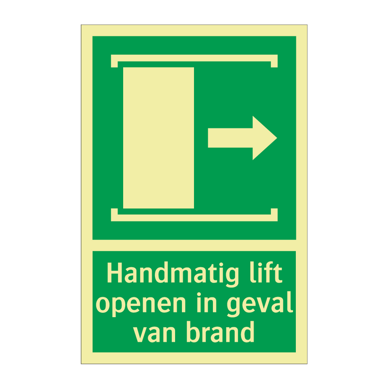 Handmatig lift openen in geval van brand & Handmatig lift openen in geval van brand