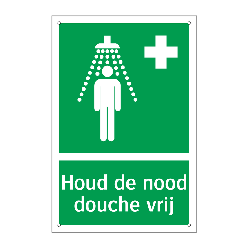 Houd de nood douche vrij & Houd de nood douche vrij & Houd de nood douche vrij