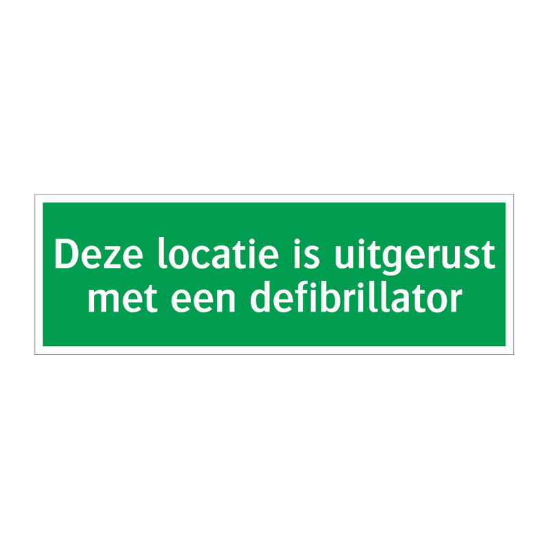 Deze locatie is uitgerust met een defibrillator