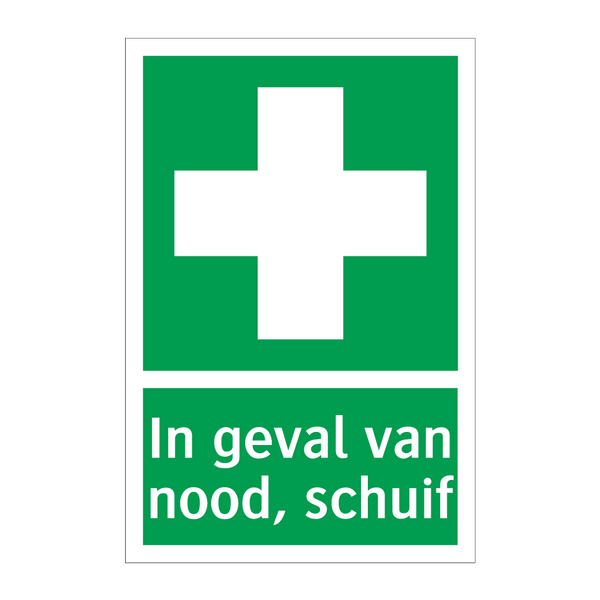 In geval van nood, schuif & In geval van nood, schuif & In geval van nood, schuif