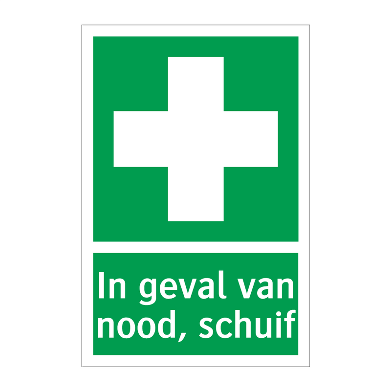 In geval van nood, schuif & In geval van nood, schuif & In geval van nood, schuif