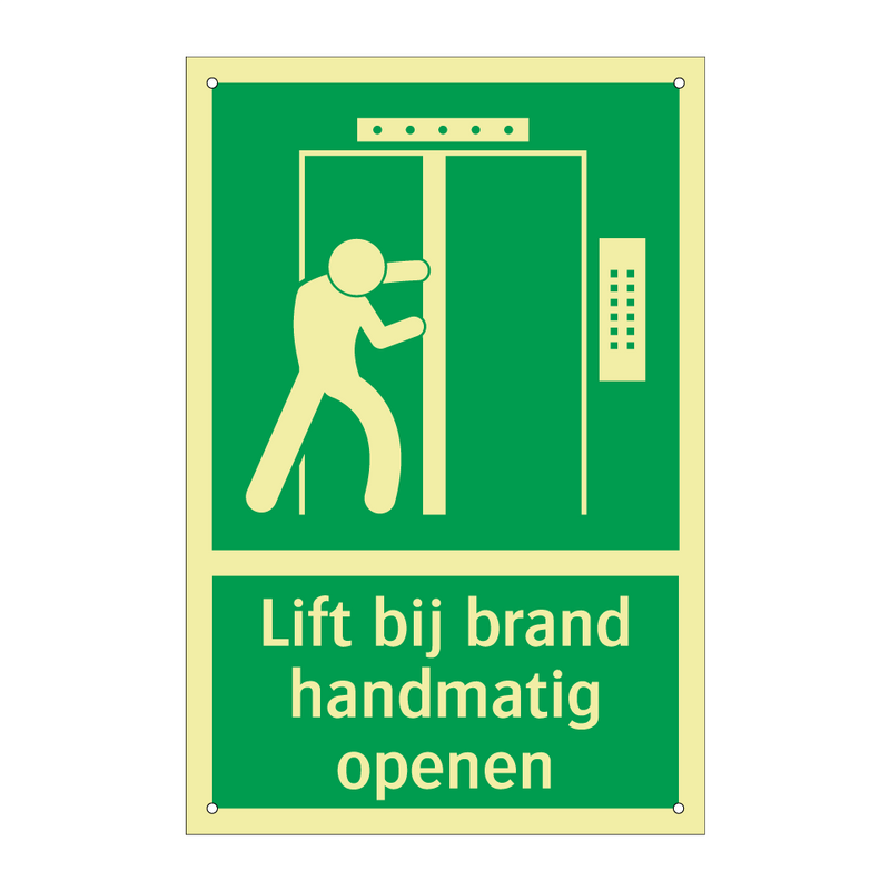 Lift bij brand handmatig openen & Lift bij brand handmatig openen & Lift bij brand handmatig openen