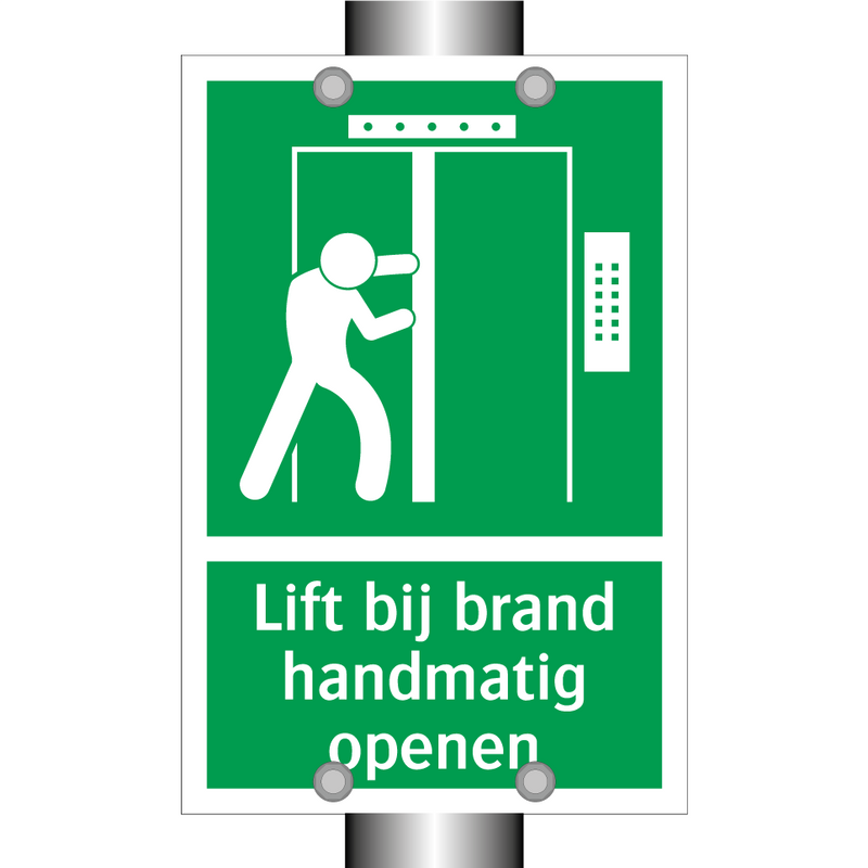 Lift bij brand handmatig openen & Lift bij brand handmatig openen & Lift bij brand handmatig openen