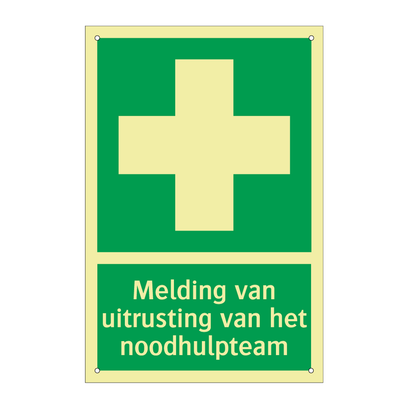 Melding van uitrusting van het noodhulpteam & Melding van uitrusting van het noodhulpteam