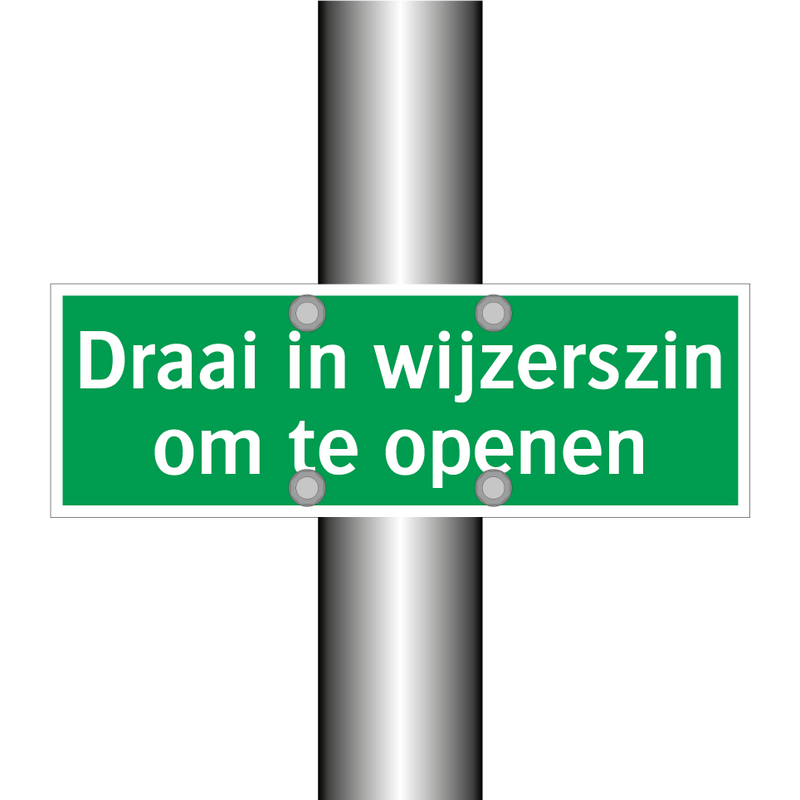 Draai in wijzerszin om te openen