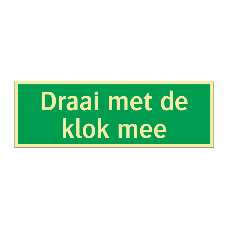 Draai met de klok mee & Draai met de klok mee & Draai met de klok mee & Draai met de klok mee