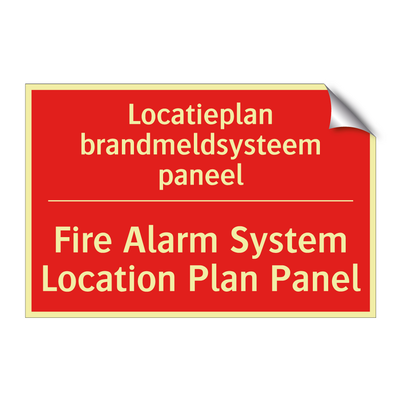 Locatieplan brandmeldsysteem paneel - Fire Alarm System Location Plan Panel