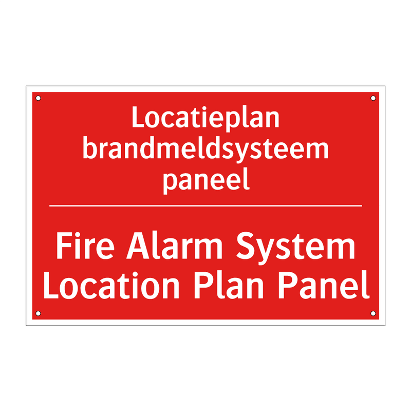 Locatieplan brandmeldsysteem paneel - Fire Alarm System Location Plan Panel