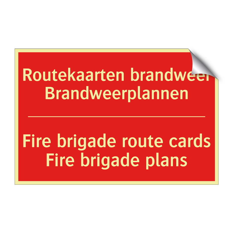 Routekaarten brandweer Brandweerplannen - Fire brigade route cards Fire brigade plans